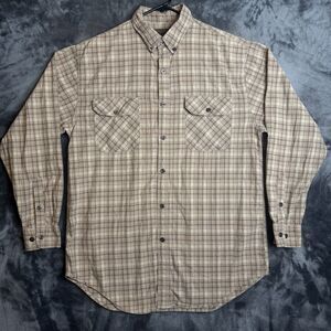 Magellan Mens Plaid Double Pocket Long Sleever Plaid Button Down Shirt Size M